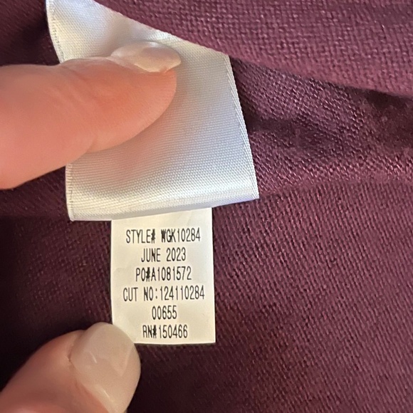 41 Hawthorn Women’s Benni Wrap Front Ruched Knit Top - Burgundy - Size Medium - Picture 11 of 11